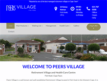 Tablet Screenshot of peersvillageretirement.co.za